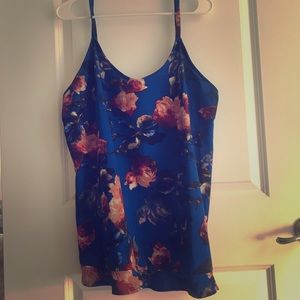 Blouse spaghetti strap floral top